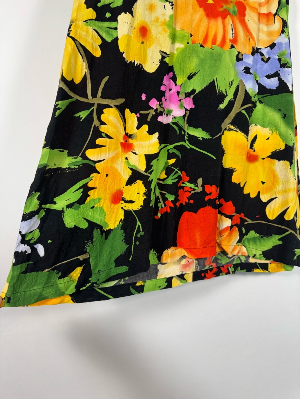 Jams World Vintage Dress Flora Grande BLK Hawaiian Tropical Resort Vacation M - Picture 3 of 10